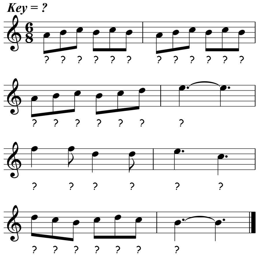 music notation for tarantella