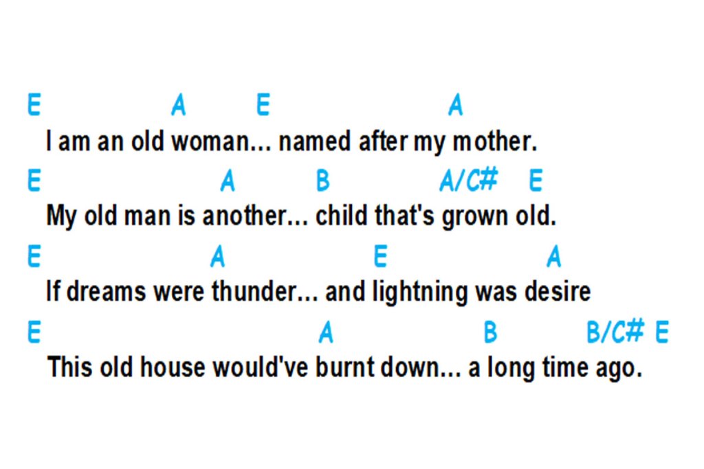 angel from montgomery chords and lyrics