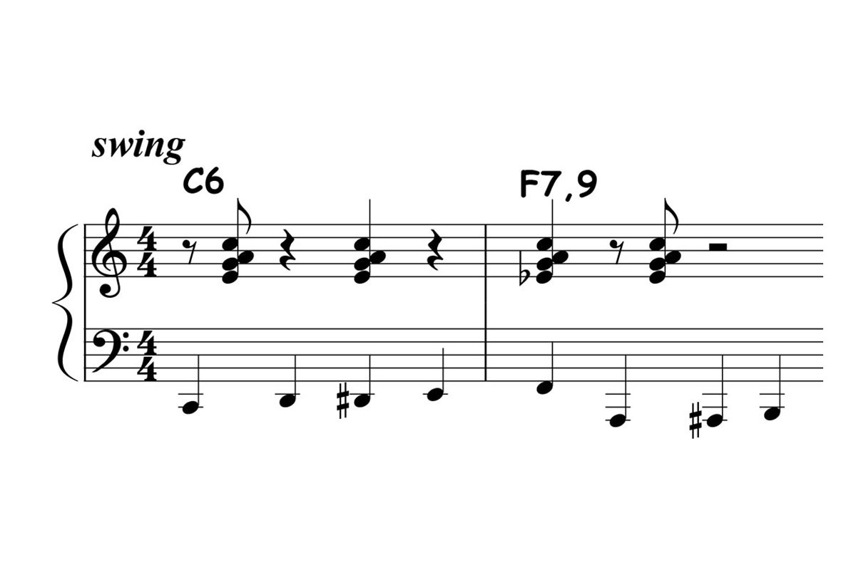 Major 12-Bar Blues: Swing Comping Pattern #1