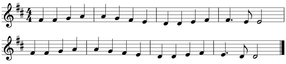 music notation for ode to joy