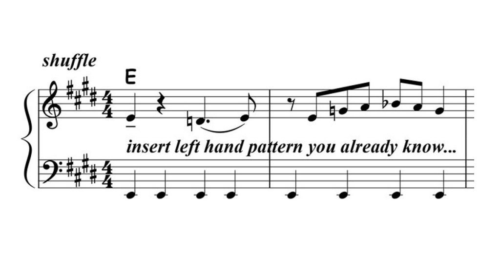 blues piano lick 004 featured