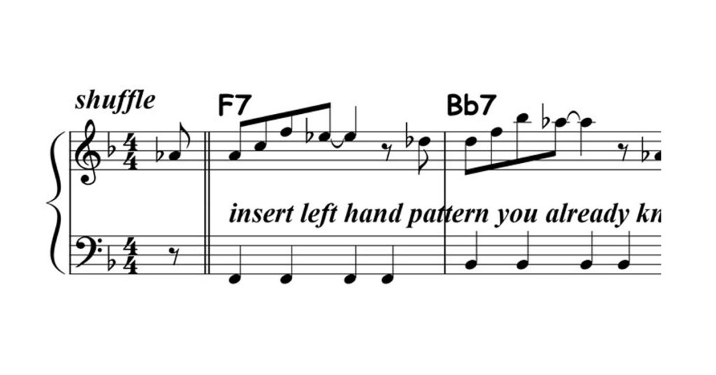 blues piano lick 009 featured