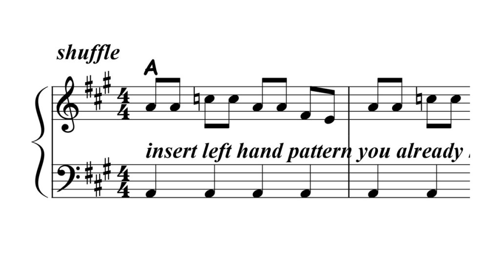 blues piano lick 014 featured