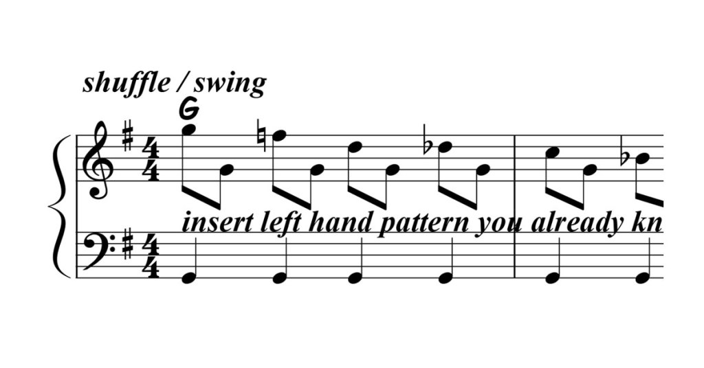 blues piano lick 015 featured
