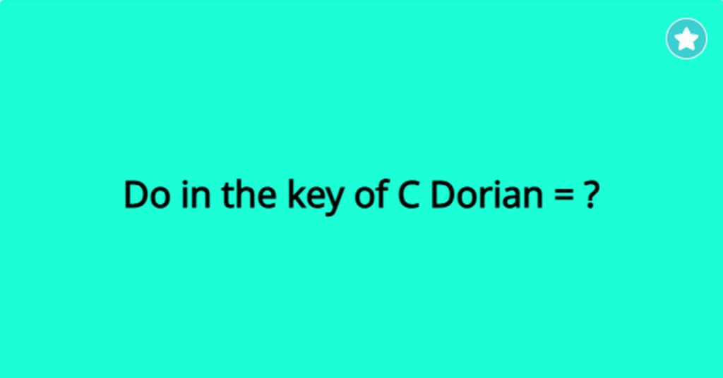 dorian scale flashcards
