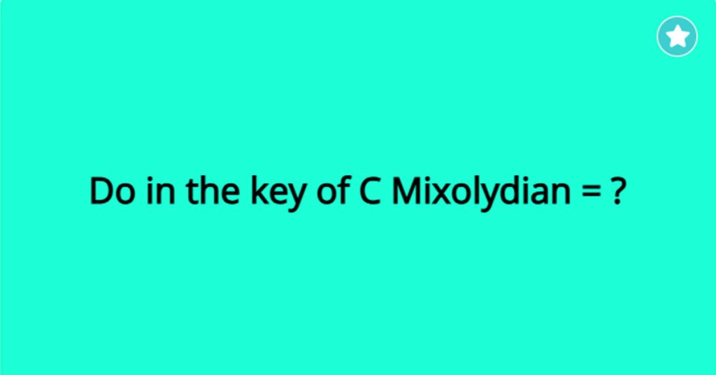 mixolydian scale flashcards
